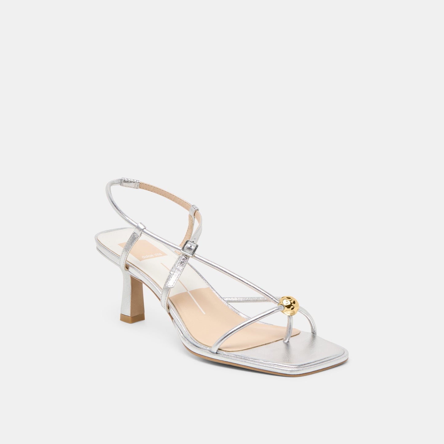 Dolce Vita Mylee Silver Distressed Leather Heels