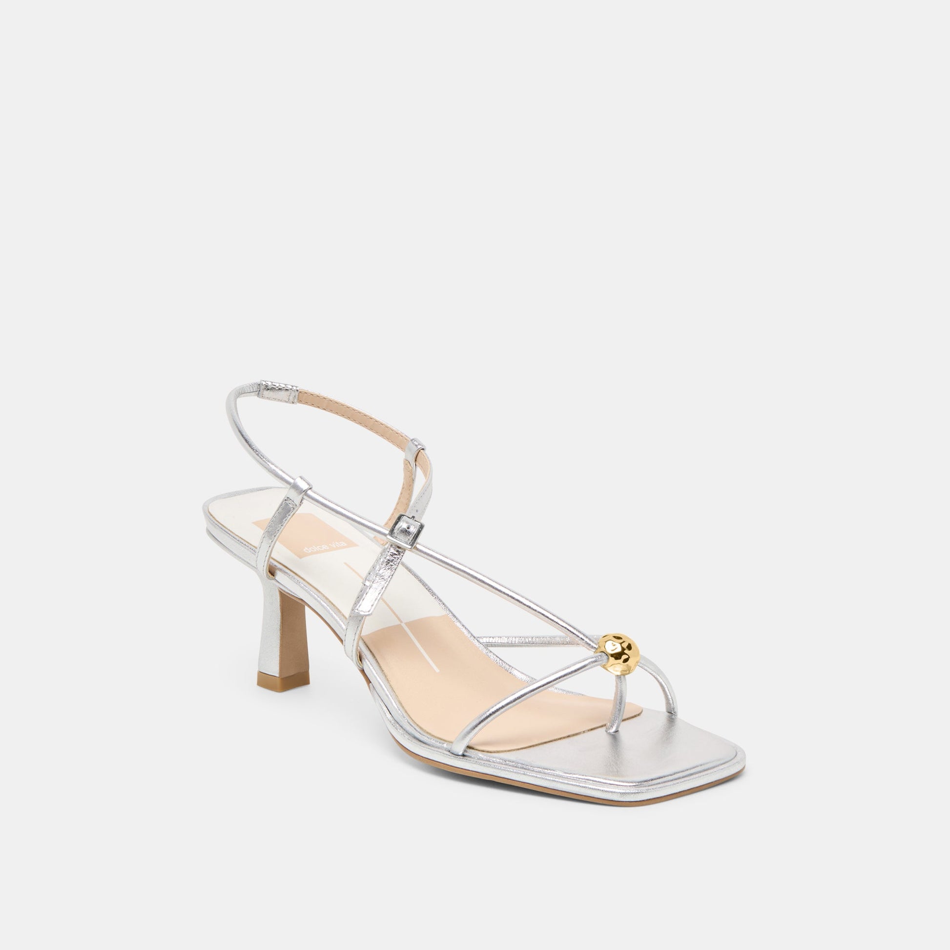 Dolce Vita Mylee Silver Distressed Leather Heels