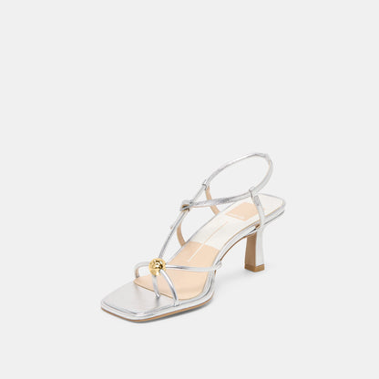 Dolce Vita Mylee Silver Distressed Leather Heels