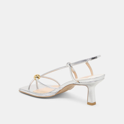 Dolce Vita Mylee Silver Distressed Leather Heels