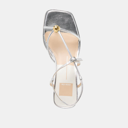 Dolce Vita Mylee Silver Distressed Leather Heels
