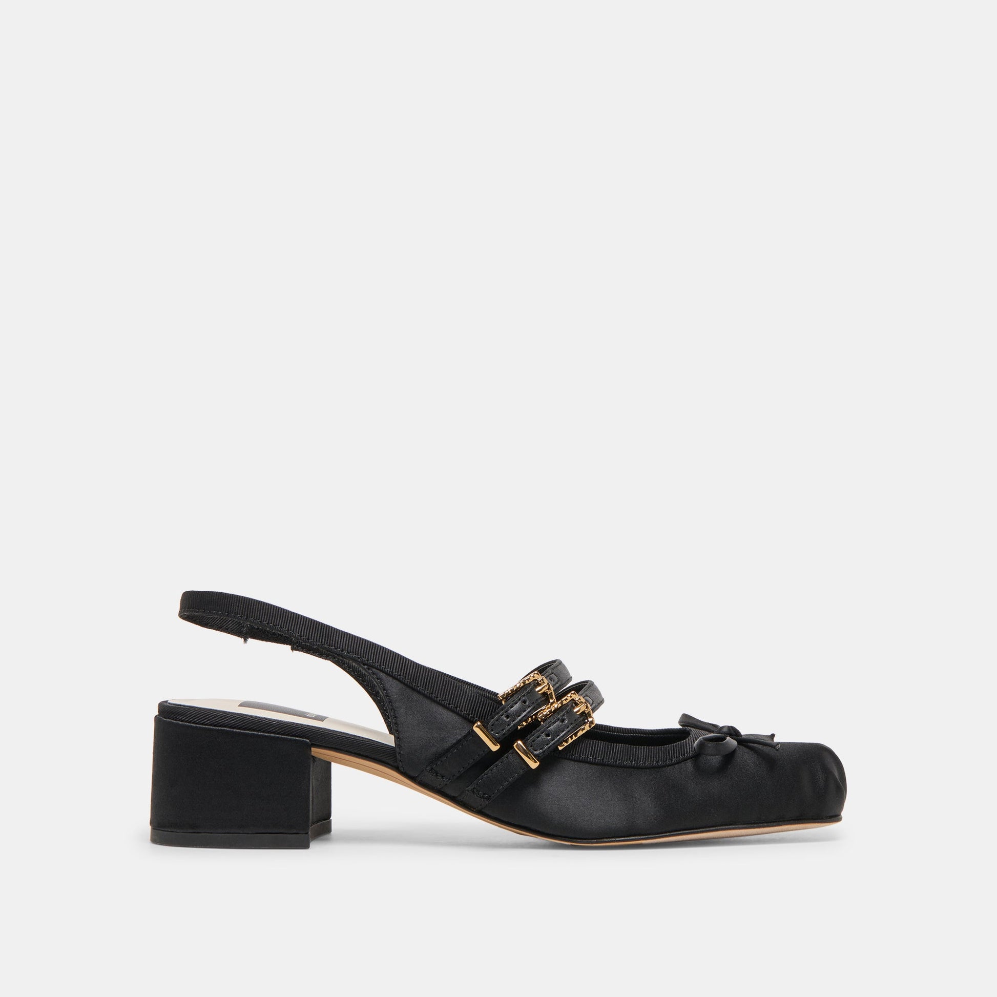 Dolce Vita Loris Onyx Satin Heels