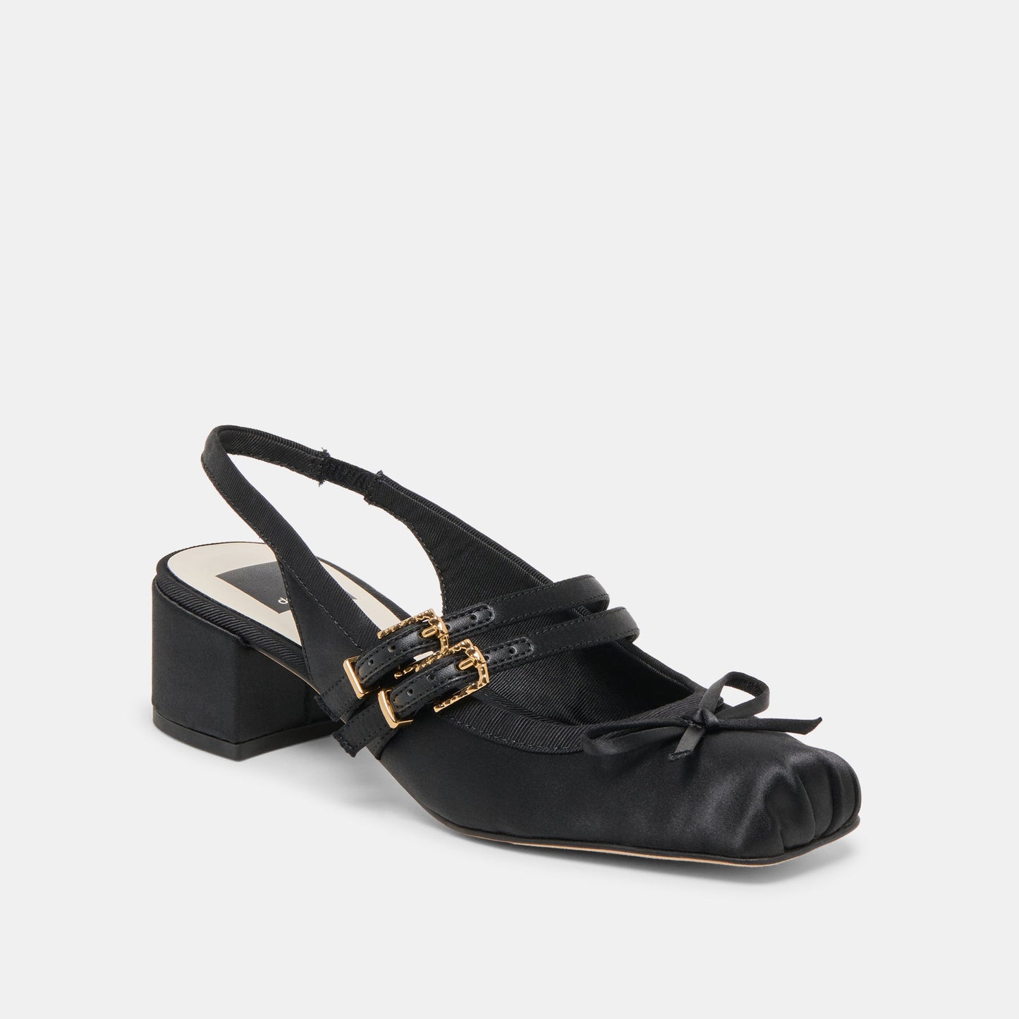 Dolce Vita Loris Onyx Satin Heels