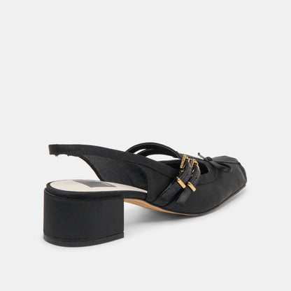 Dolce Vita Loris Onyx Satin Heels