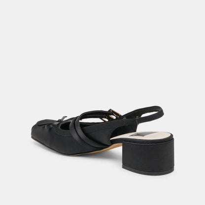 Dolce Vita Loris Onyx Satin Heels
