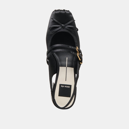 Dolce Vita Loris Onyx Satin Heels