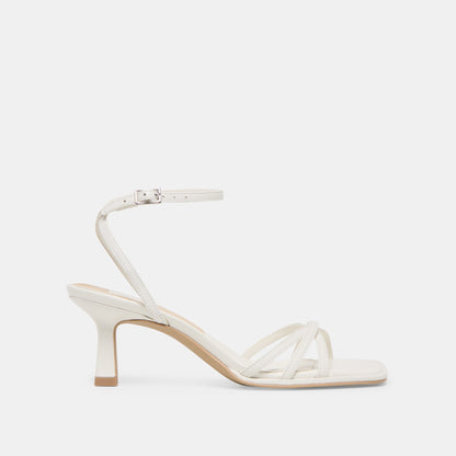 Dolce Vita Manji True White Leather Heels