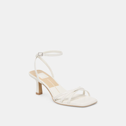 Dolce Vita Manji True White Leather Heels