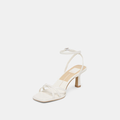 Dolce Vita Manji True White Leather Heels