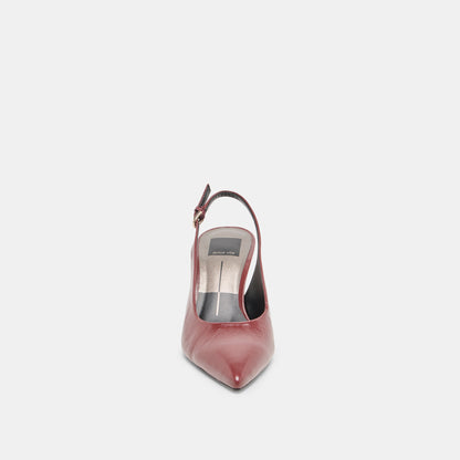 Dolce Vita Elasi Oxblood Crinkle Heels