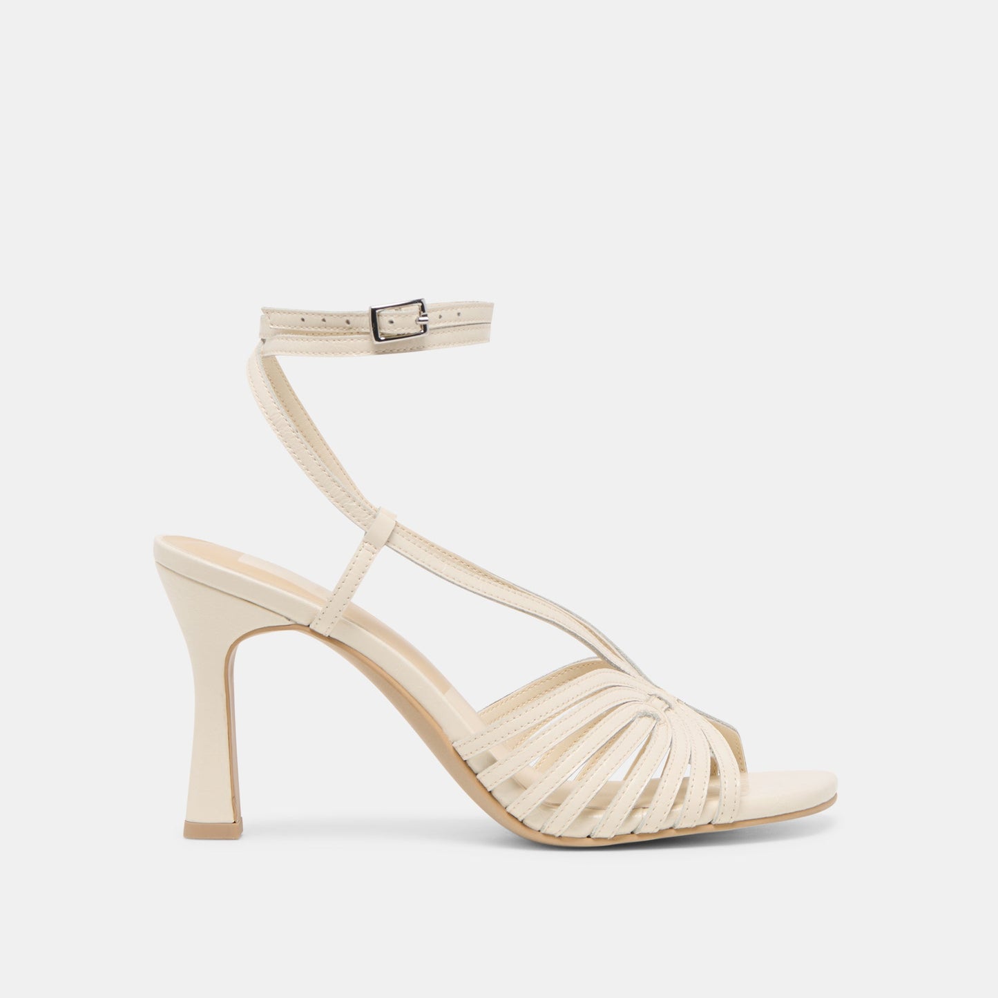Dolce Vita Nivana Off White Crinkle Patent Heels