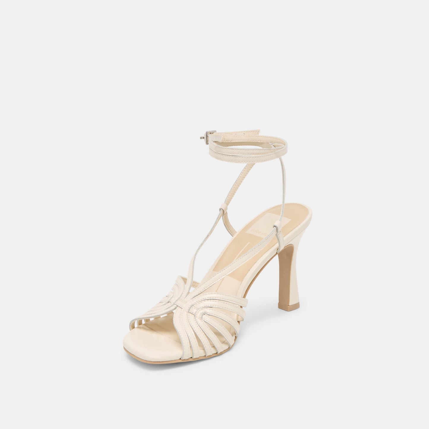 Dolce Vita Nivana Off White Crinkle Patent Heels