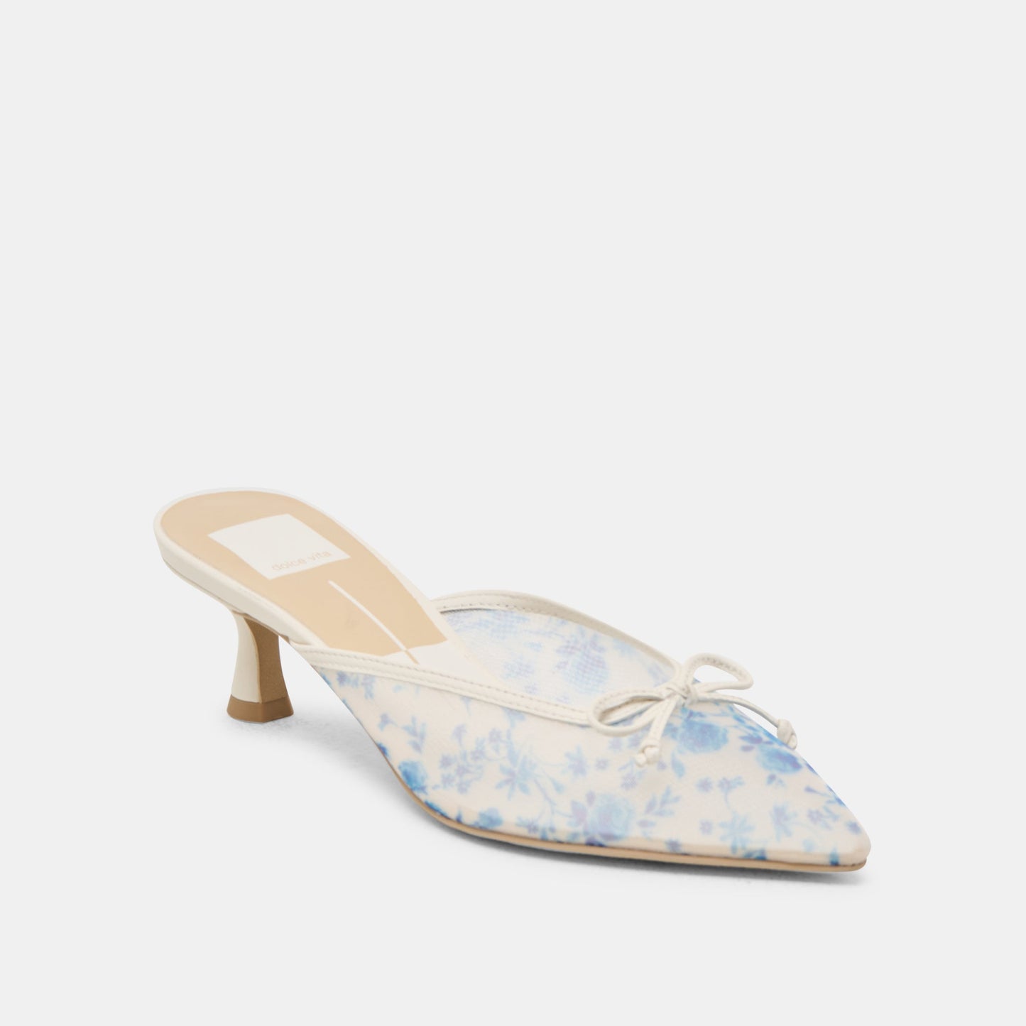 Dolce Vita Cleo Blue Floral Mesh Heels