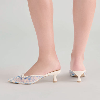Dolce Vita Cleo Blue Floral Mesh Heels