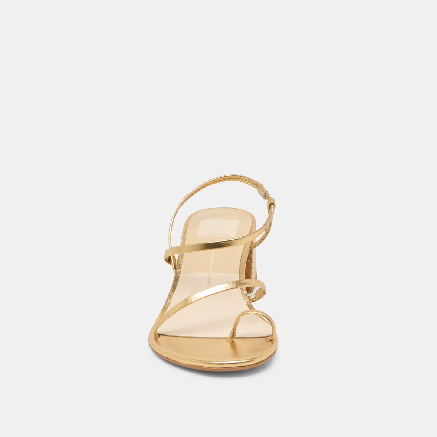 Dolce Vita Trini Gold Leather Heels