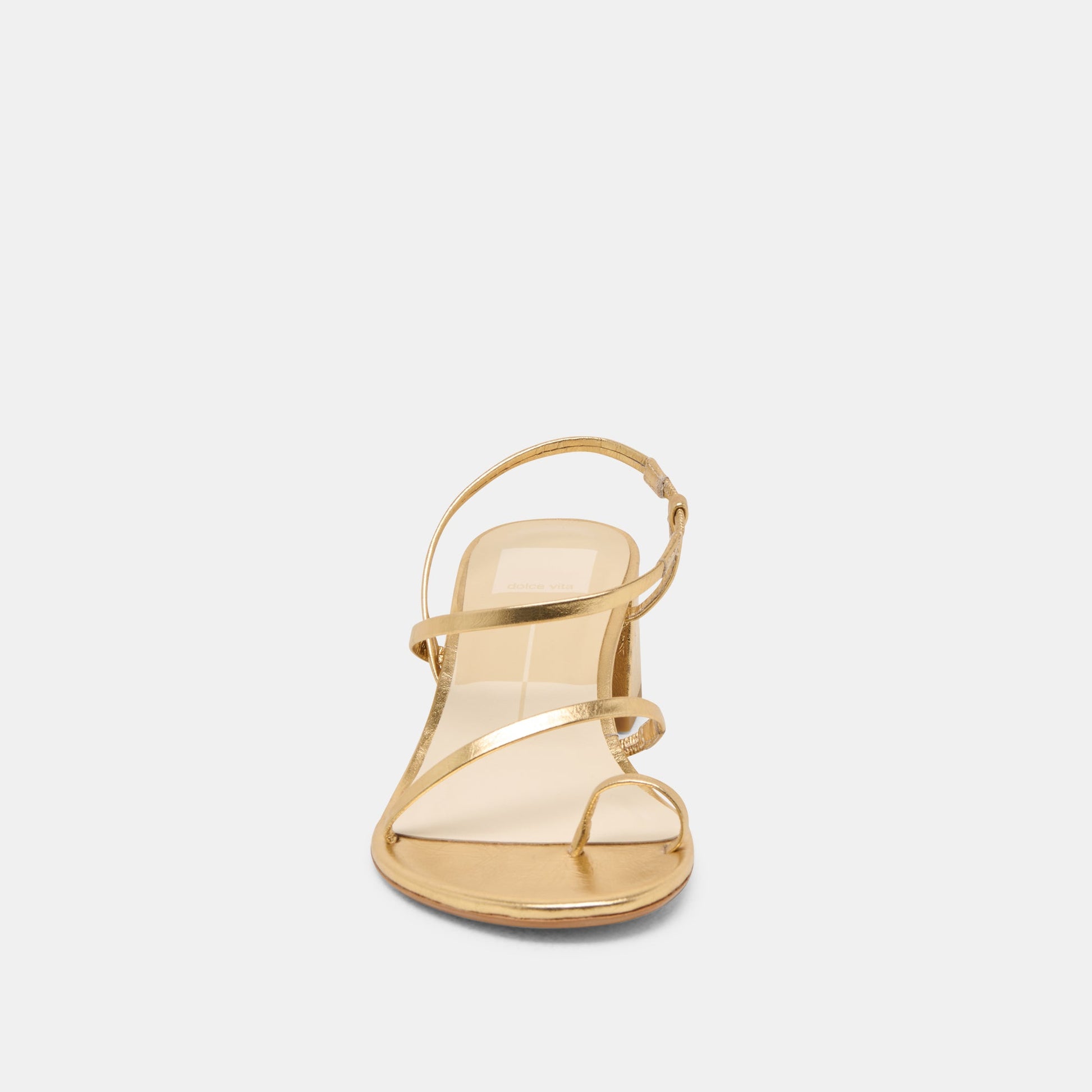 Dolce Vita Trini Gold Leather Heels
