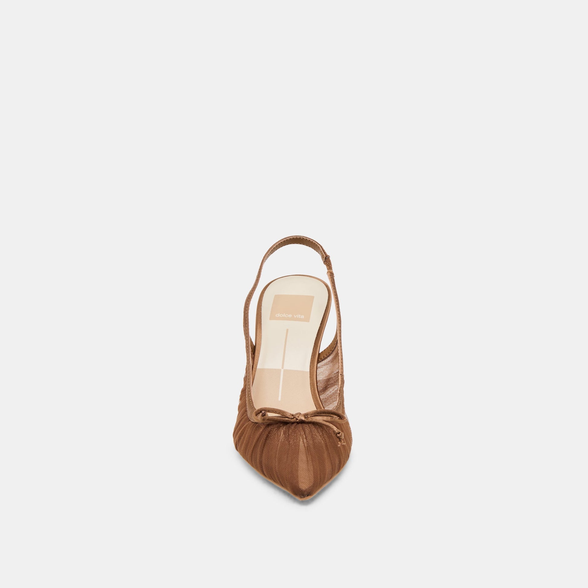 Dolce Vita Yela Mid Brown Tulle Heels