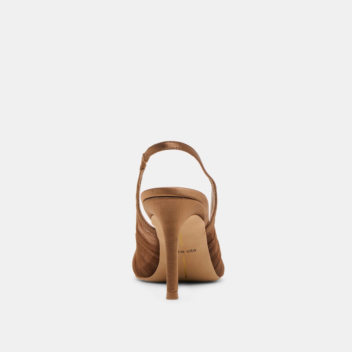 Dolce Vita Yela Mid Brown Tulle Heels