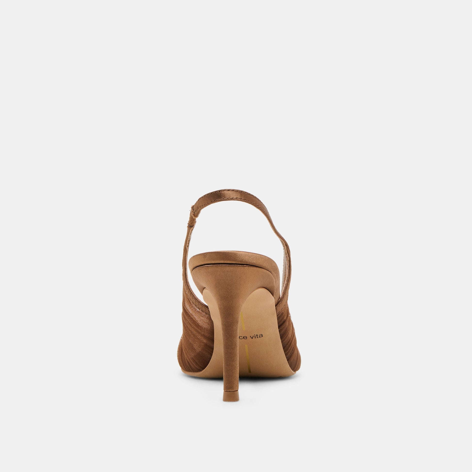 Dolce Vita Yela Mid Brown Tulle Heels