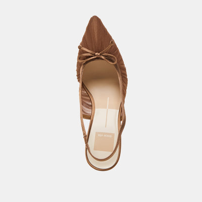 Dolce Vita Yela Mid Brown Tulle Heels