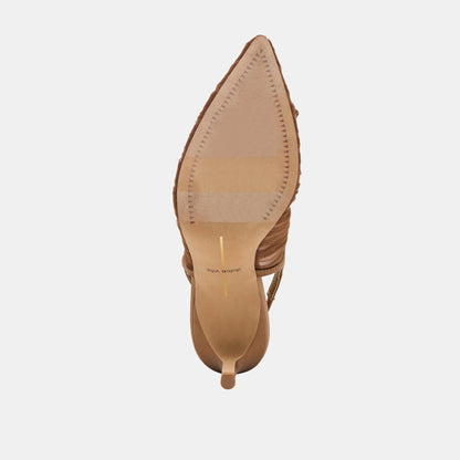 Dolce Vita Yela Mid Brown Tulle Heels