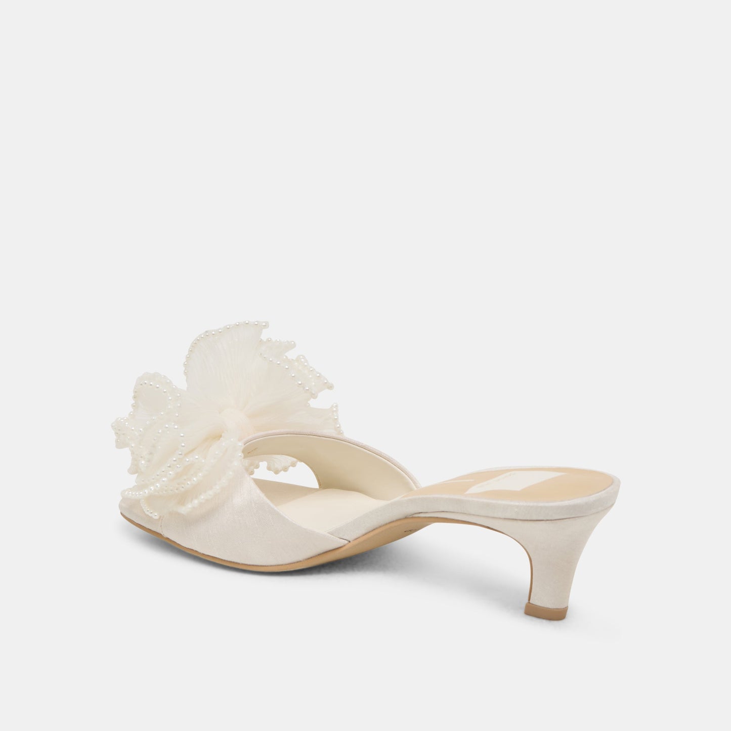 Dolce Vita NARITA PEARL HEELS OFF WHITE SATIN
