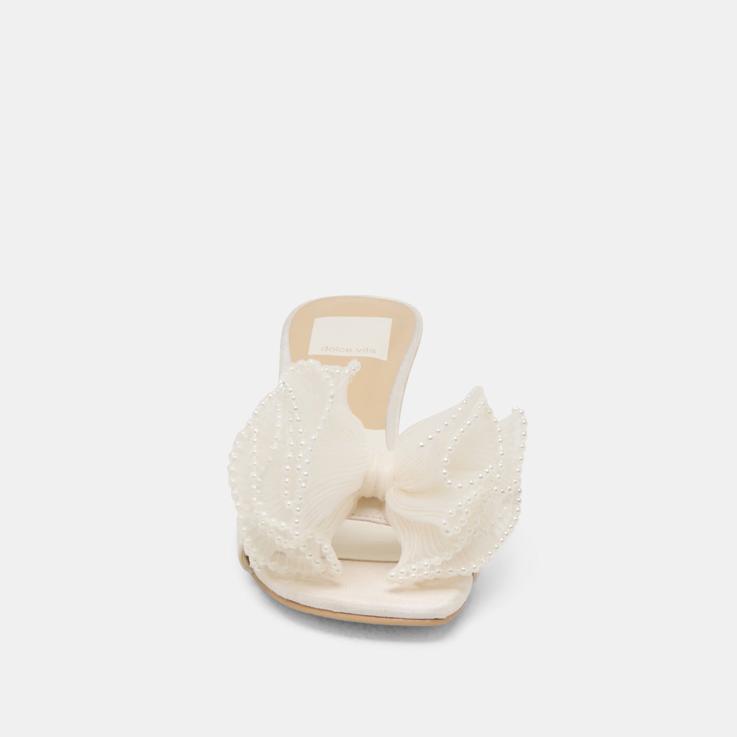 Dolce Vita NARITA PEARL HEELS OFF WHITE SATIN