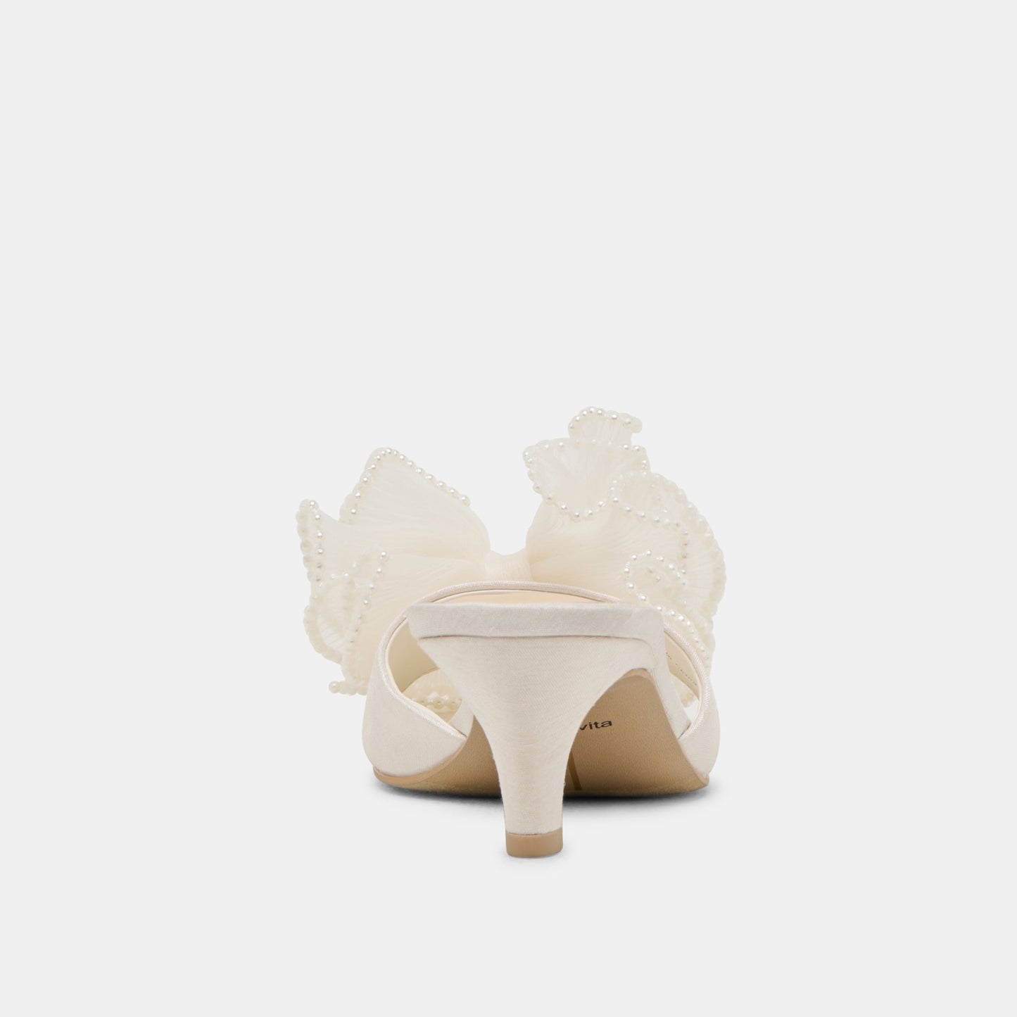 Dolce Vita NARITA PEARL HEELS OFF WHITE SATIN
