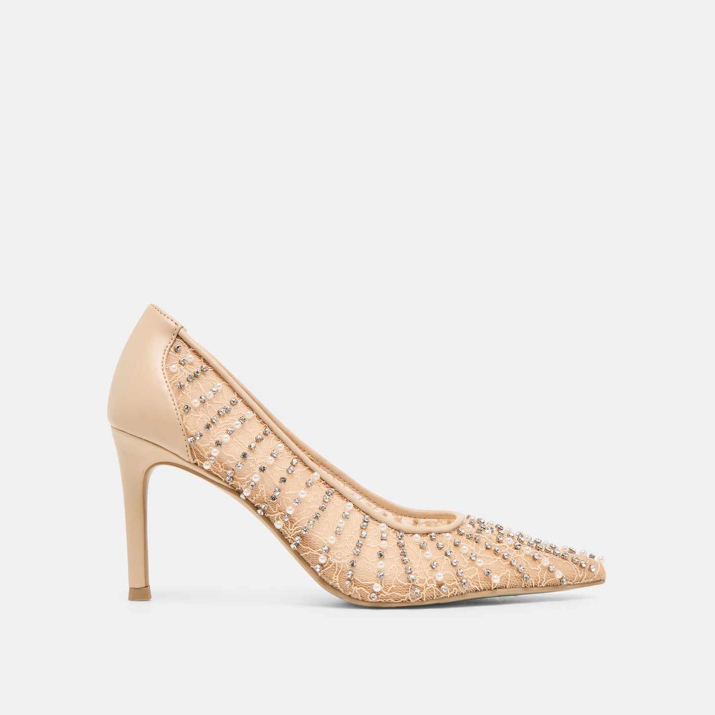 Dolce Vita Kashe Pearl Blush Lace Mesh Heels