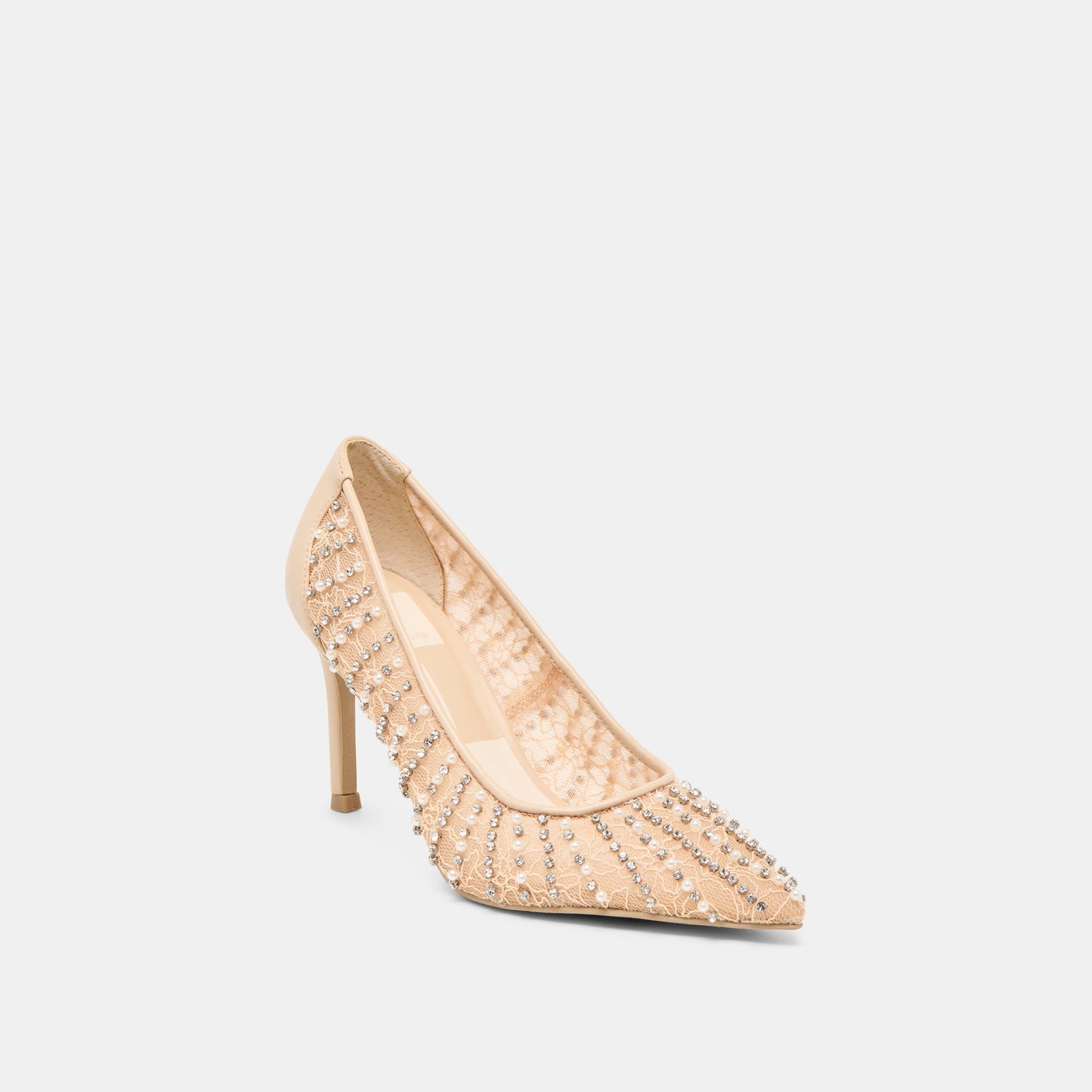 Dolce Vita Kashe Pearl Blush Lace Mesh Heels