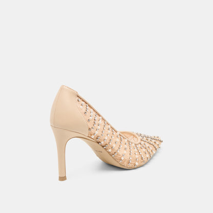 Dolce Vita Kashe Pearl Blush Lace Mesh Heels