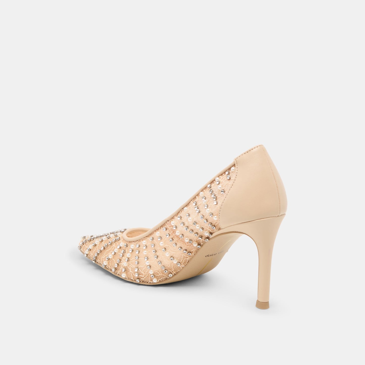 Dolce Vita Kashe Pearl Blush Lace Mesh Heels