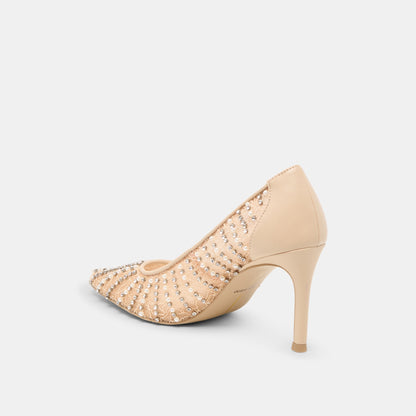 Dolce Vita Kashe Pearl Blush Lace Mesh Heels