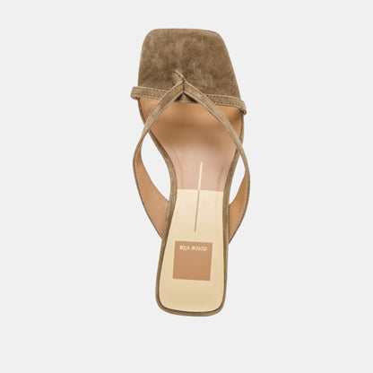 Dolce Vita Brevel Olive Suede Heels