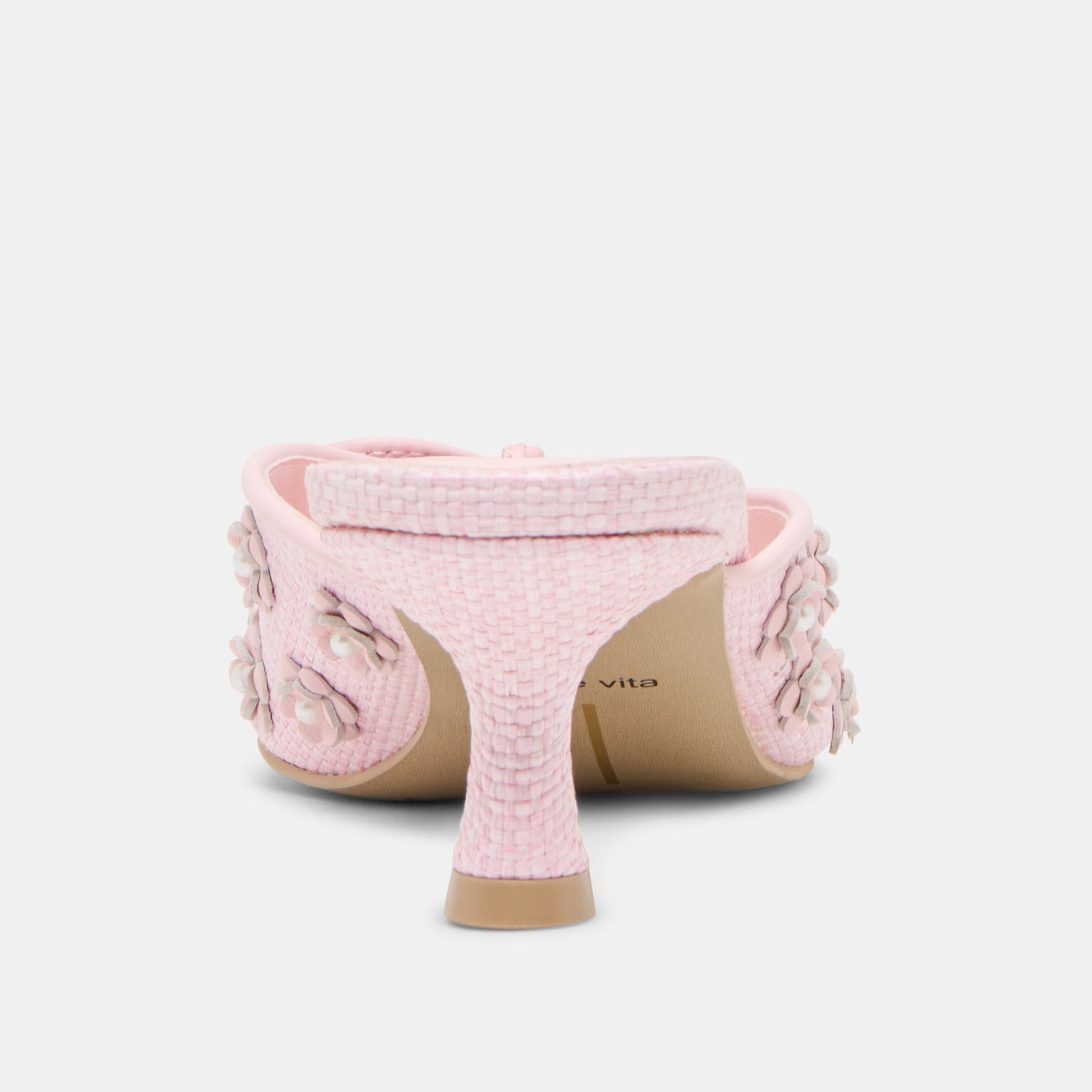 Dolce Vita Camilo X Byrdie Golf Pink Raffia Wide Heels