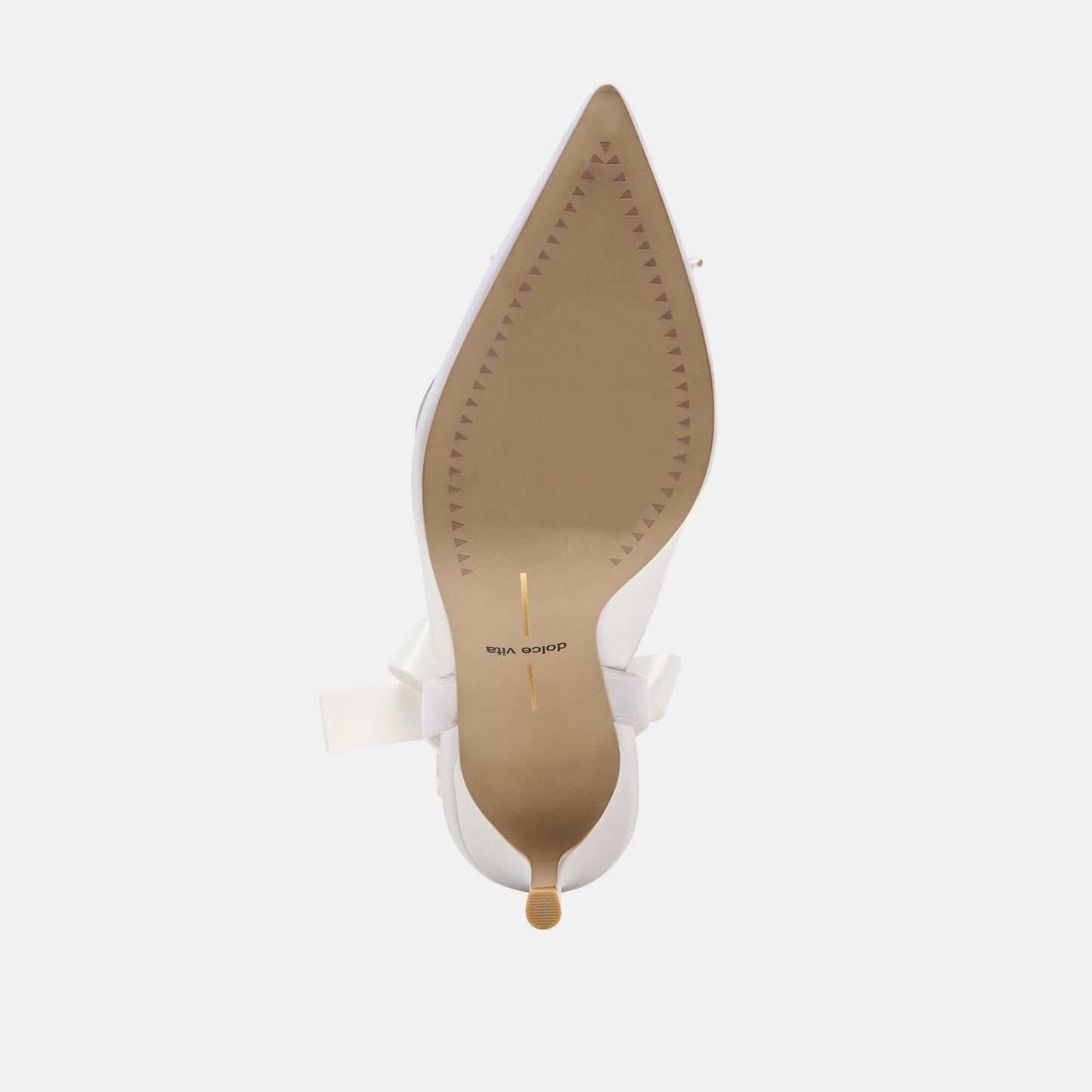 Dolce Vita Efora True White Satin Heels