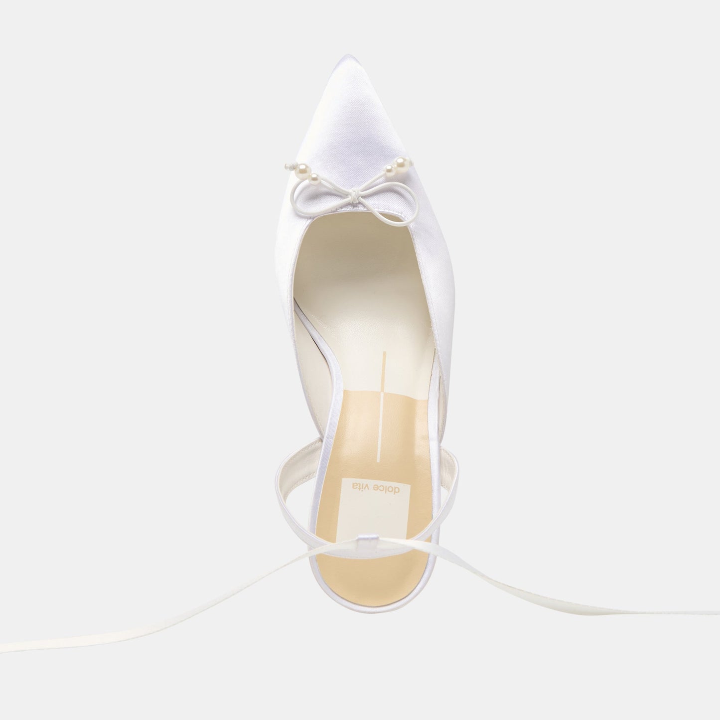 Dolce Vita Efora True White Satin Heels