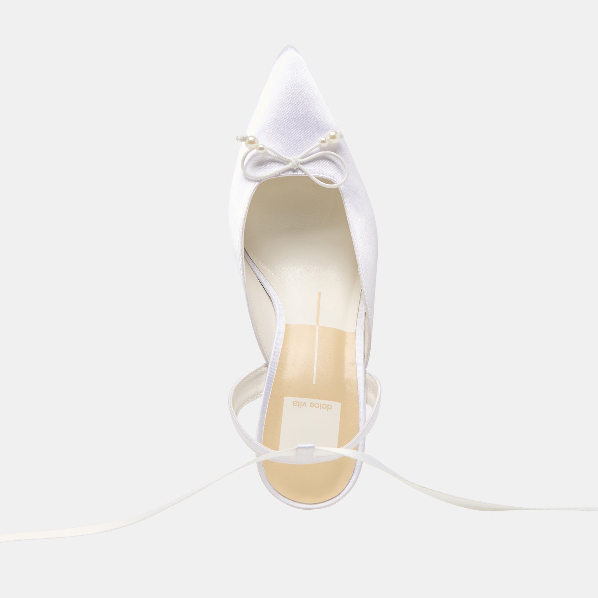 Dolce Vita Efora True White Satin Heels