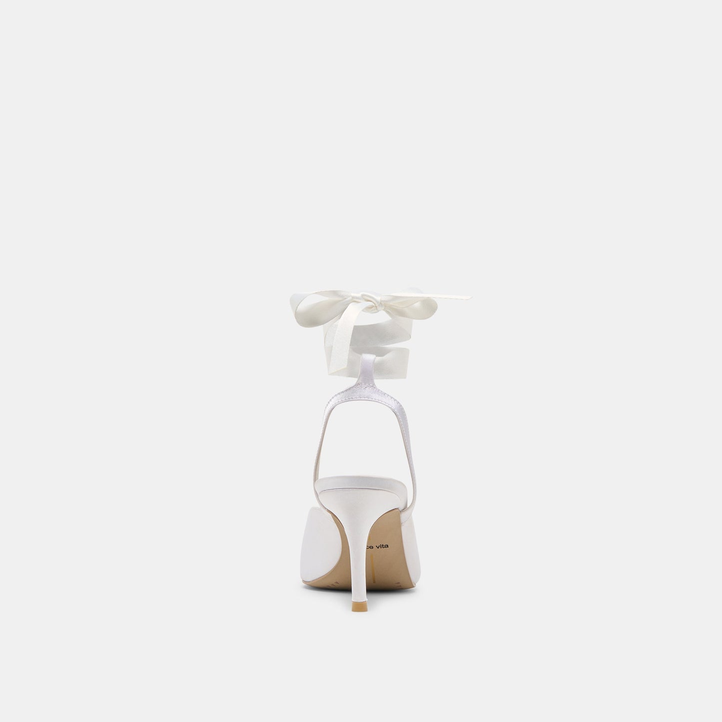 Dolce Vita Efora True White Satin Heels