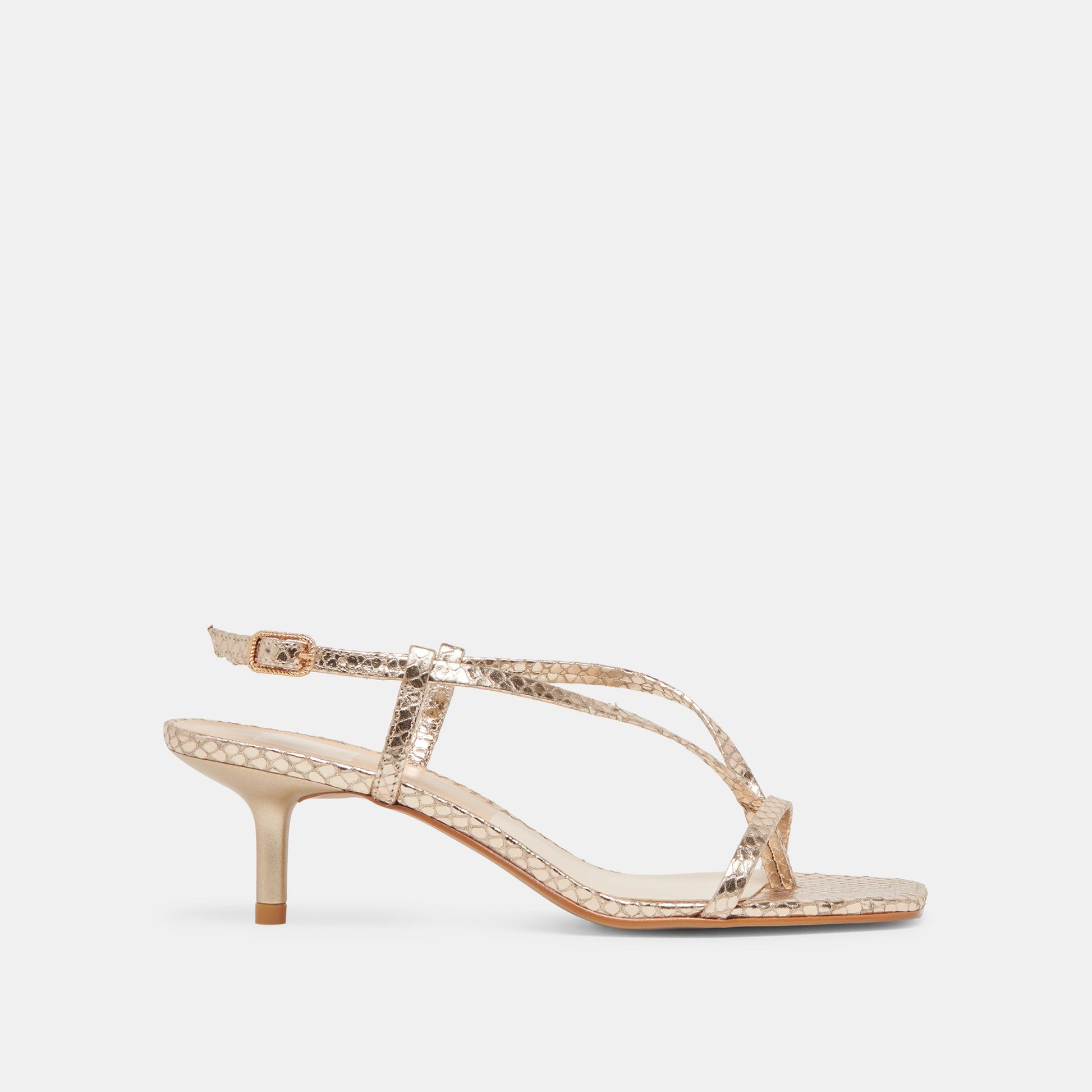 Dolce Vita LAURY HEELS CHAMPAGNE EMBOSSED LEATHER