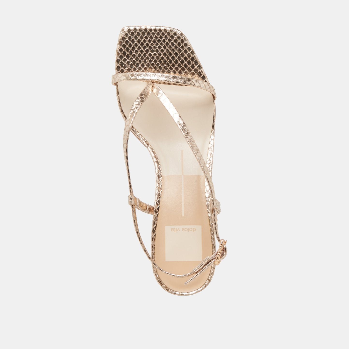 Dolce Vita LAURY HEELS CHAMPAGNE EMBOSSED LEATHER