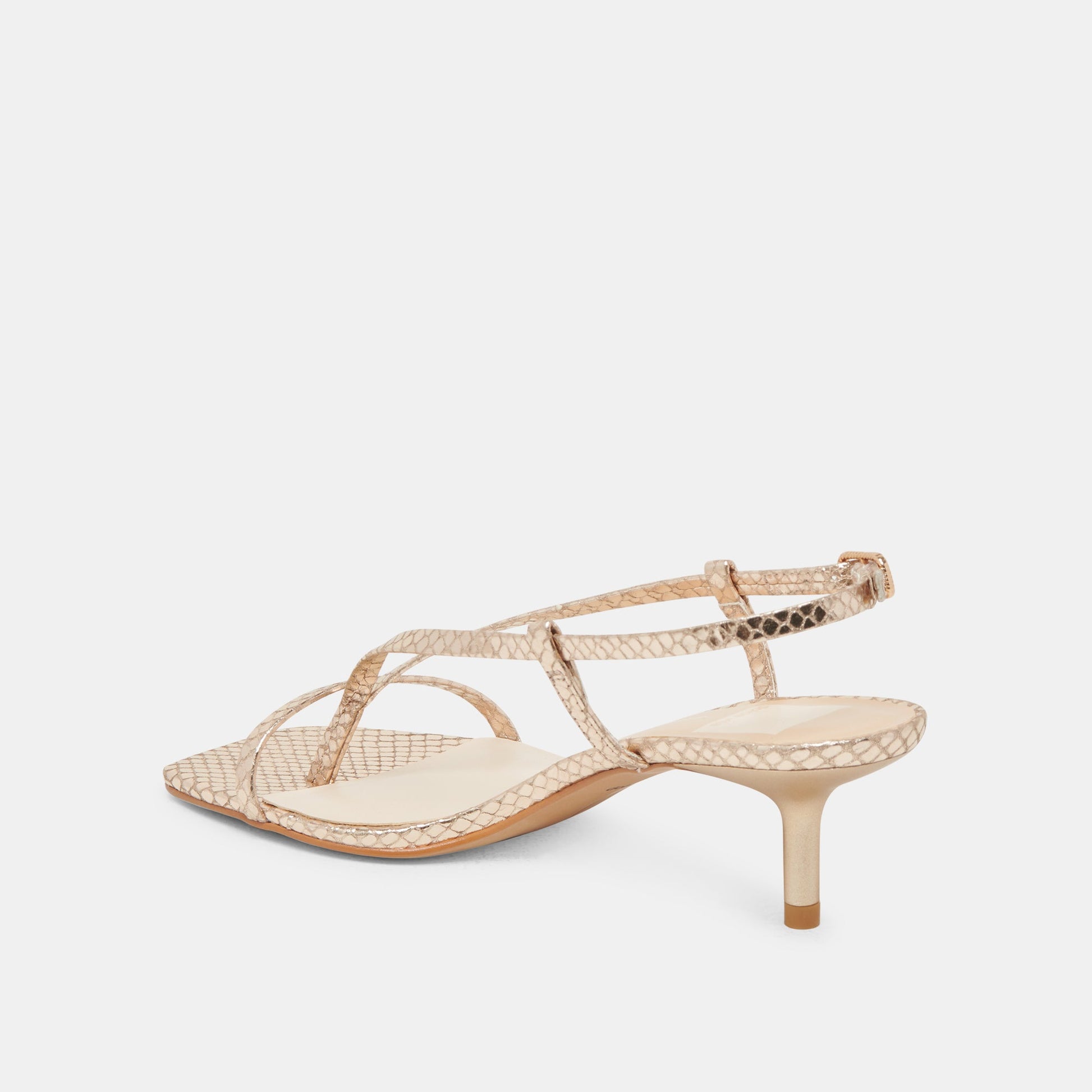 Dolce Vita LAURY HEELS CHAMPAGNE EMBOSSED LEATHER