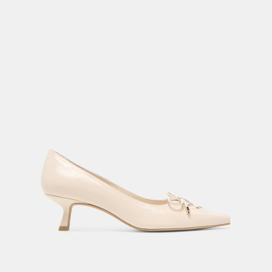 Dolce Vita Clarie Bone Crinkle Patent Leather Heels
