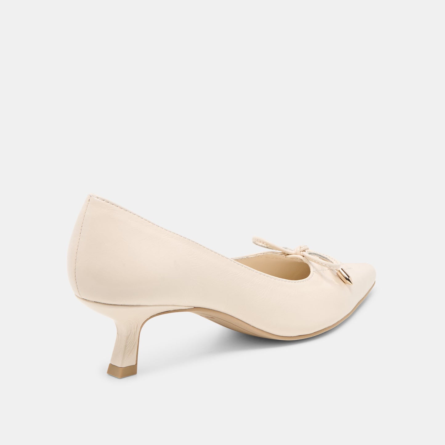 Dolce Vita Clarie Bone Crinkle Patent Leather Heels