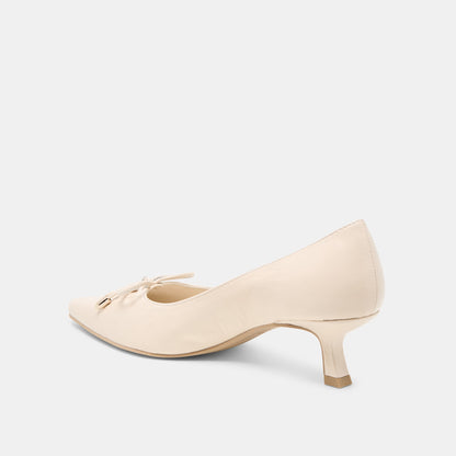 Dolce Vita Clarie Bone Crinkle Patent Leather Heels