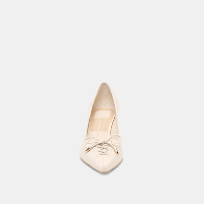 Dolce Vita Clarie Bone Crinkle Patent Leather Heels