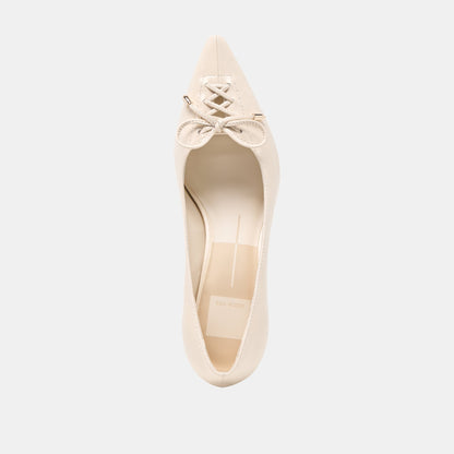 Dolce Vita Clarie Bone Crinkle Patent Leather Heels