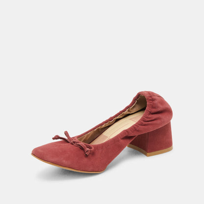 Dolce Vita Karmin Brandy Suede Heels