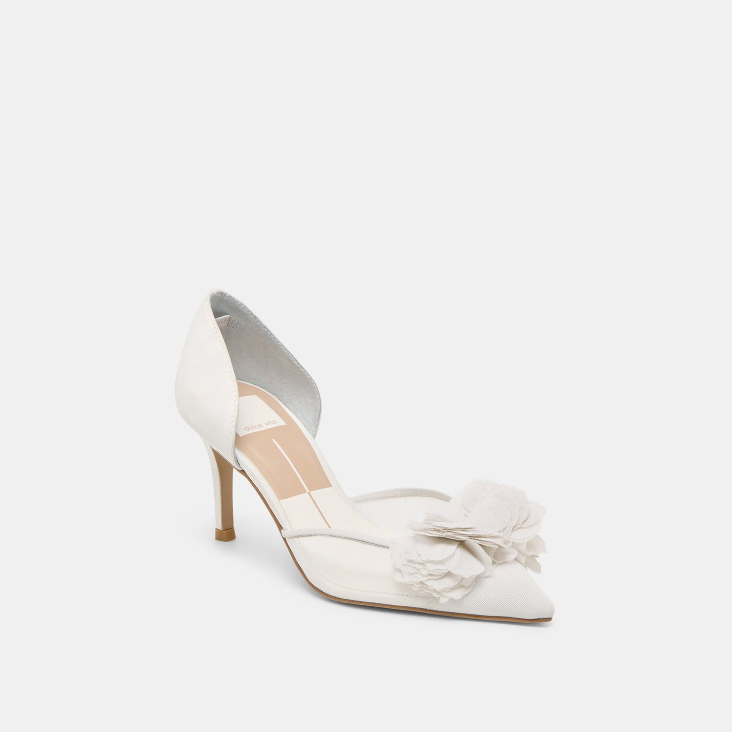 Dolce Vita Evelin White Mesh Heels