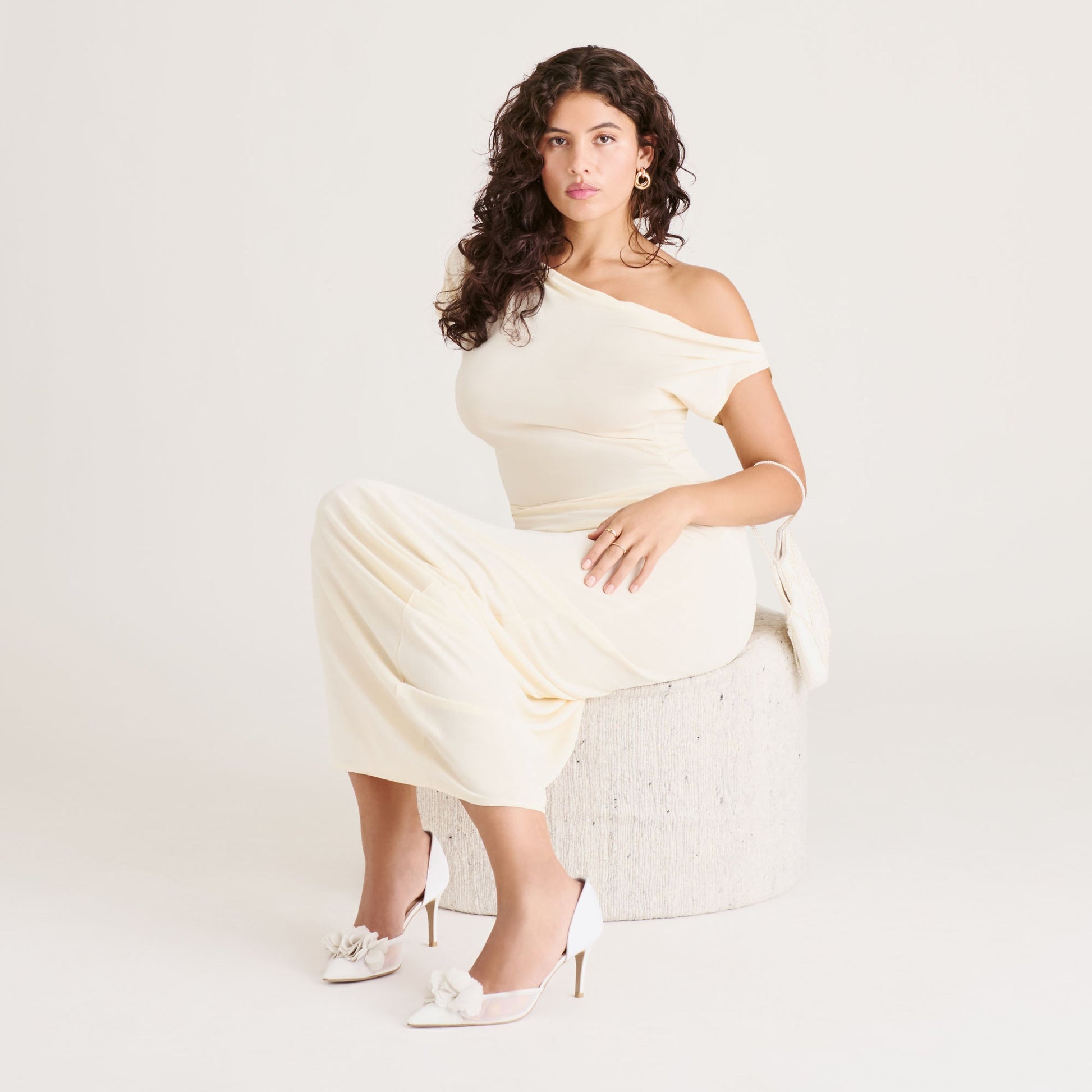Dolce Vita Evelin White Mesh Heels